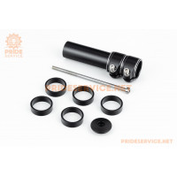 Подовжувач штока вилки 1-1/8” (28,6 мм)х130мм, алюмінієвий, чорний