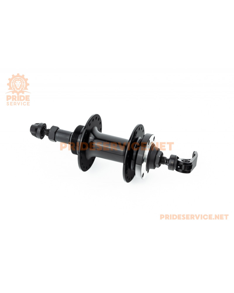 Втулка задня MTB алюмінієва 14Gx36H під вільнобіг, Disk-brake, 2 пром-підшипники 6200 2RS, кріпл. ексцентрик, чорна U-B07RHQ