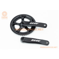 Шатуни "квадрат" 152мм, 34T (3/32") CITY, алюмінієві, чорніі AM-111