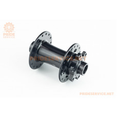 Втулка передня MTB алюмінієва 14Gx32H, Disk-brake, 2 пром-підшипники, кріпл. під вісь 15мм, чорна WB-T01