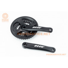 Шатуни "квадрат" 170мм, 42.34.24T MTB, алюмінієві, чорні AM-089