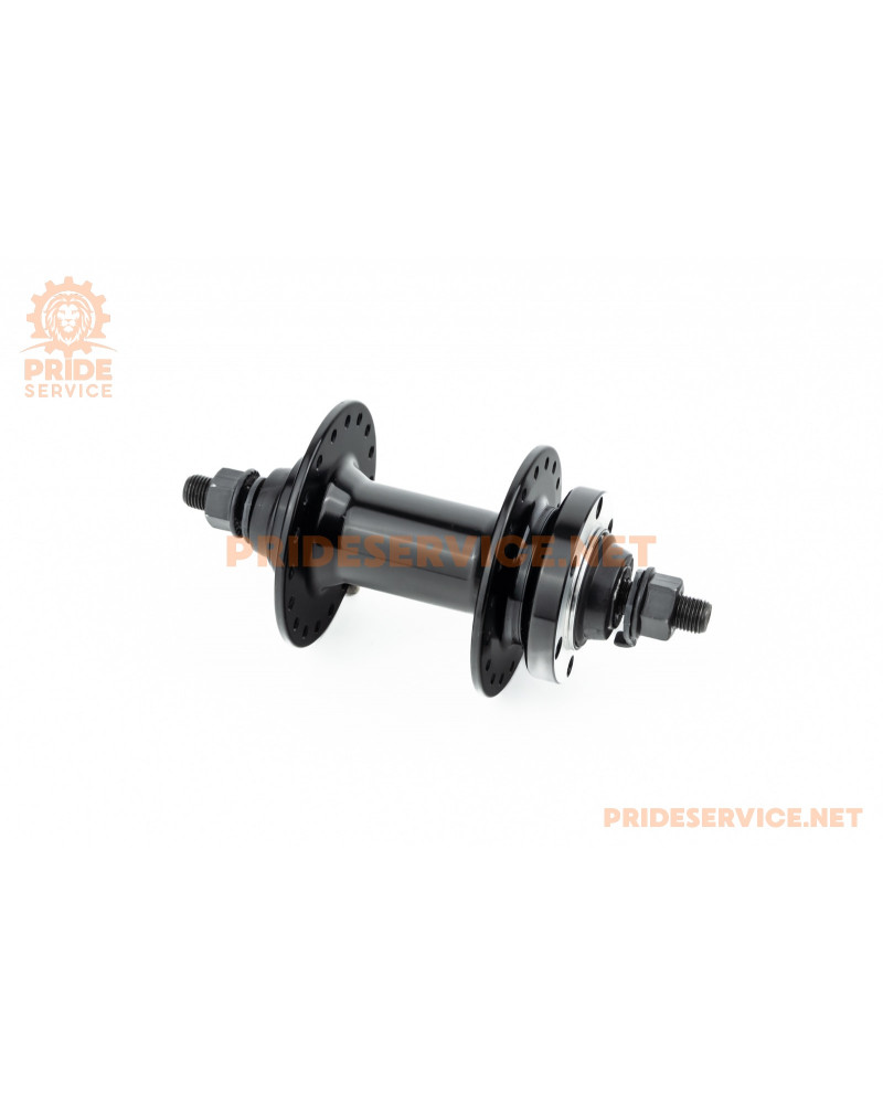 Втулка передня MTB алюмінієва 14Gx36H, Disk-brake, 2 пром-підшипники 6200 2RS, кріпл. гайка, чорна U-B07F