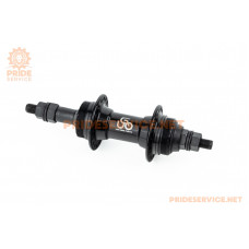 Втулка задня MTB алюмінієва 14Gx36H під вільнобіг, Disk-brake (різьба), 2 пром-підшипники 6200 2RS, кріпл. гайка, чорна U-B23RB