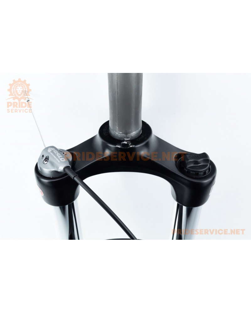 Вилка 29" амортизаційна, без різьби 1-1/8" (28,6мм), шток 180мм, з ходом 100мм, Disk-brake, пружинно-оливна, виносний Lockout, алюмінієва XCM 30