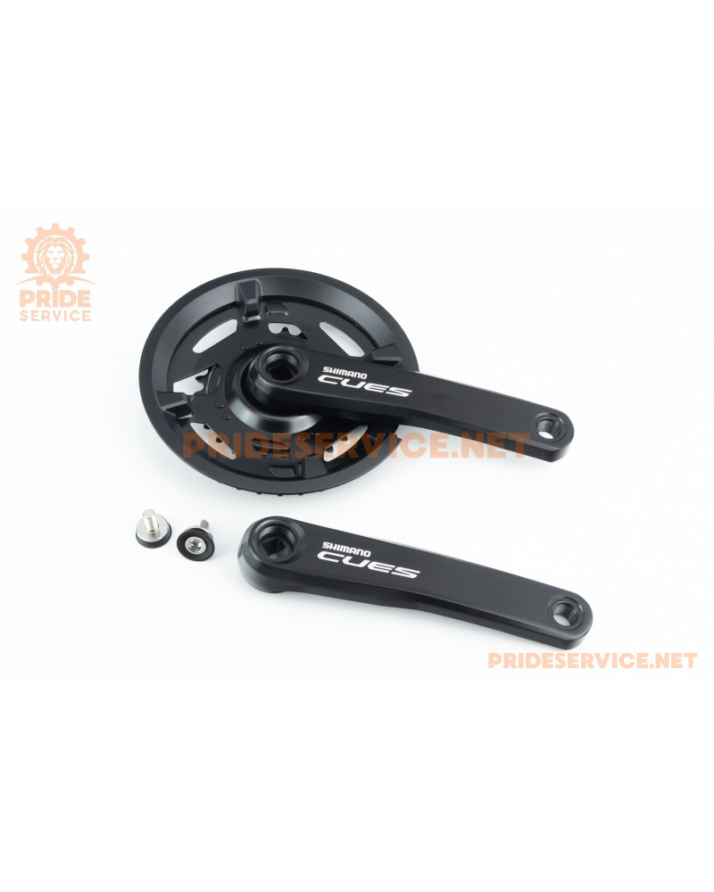 Шатуни "квадрат" 170мм, 40.26T MTB, алюмінієві, чорні CUES FC-U4000
