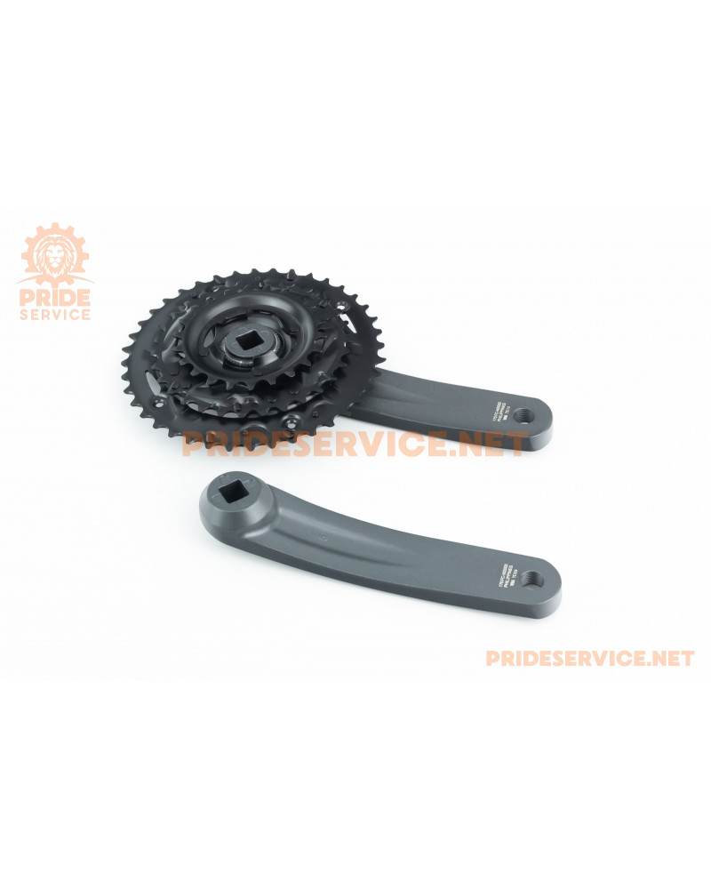 Шатуни "квадрат" 170мм, 40.30.22T MTB, алюмінієві, чорні ALTUS FC-M2000