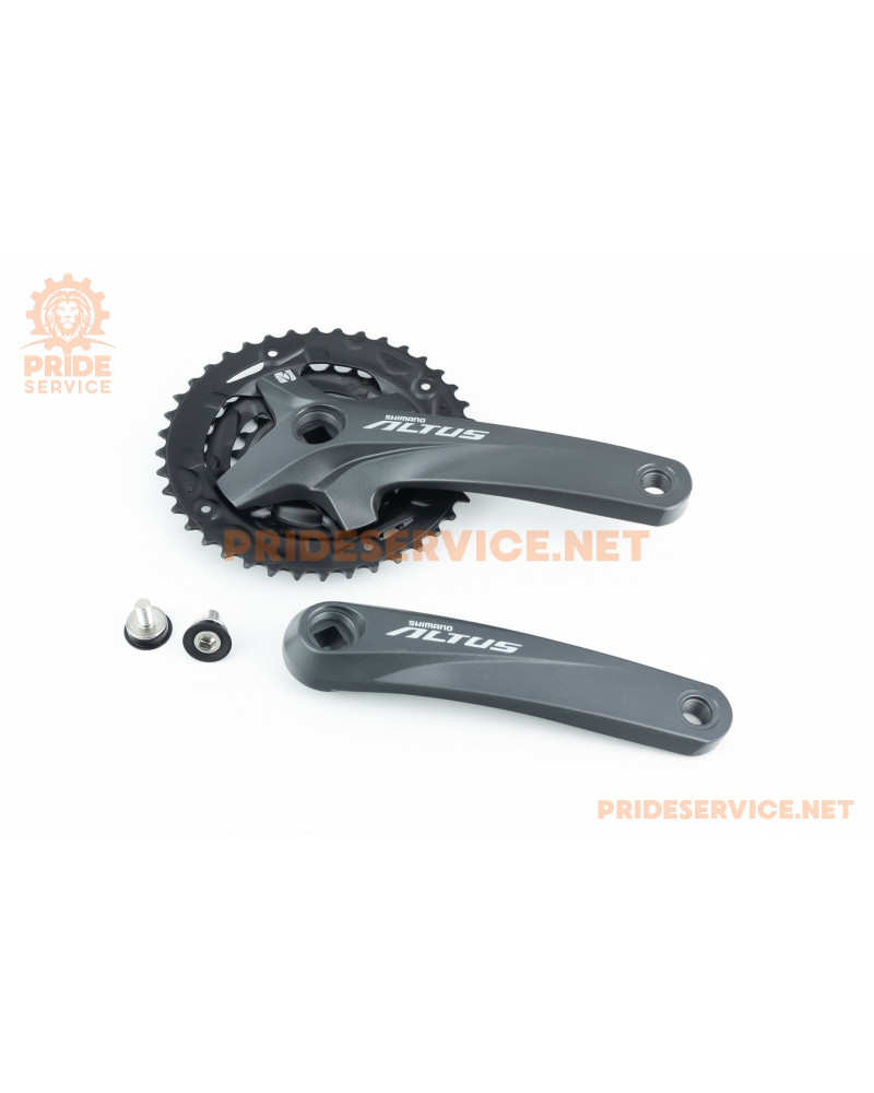 Шатуни "квадрат" 170мм, 40.30.22T MTB, алюмінієві, чорні ALTUS FC-M2000