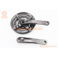 Шатуни "квадрат" 170мм, 42.34.24T MTB, алюмінієві, чорні FC-TY501