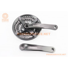 Шатуни "квадрат" 170мм, 42.34.24T MTB, алюмінієві, чорні FC-TY501