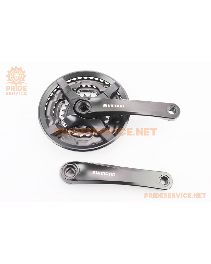 Шатуни "квадрат" 170мм, 42.34.24T MTB, алюмінієві, чорні FC-TY501