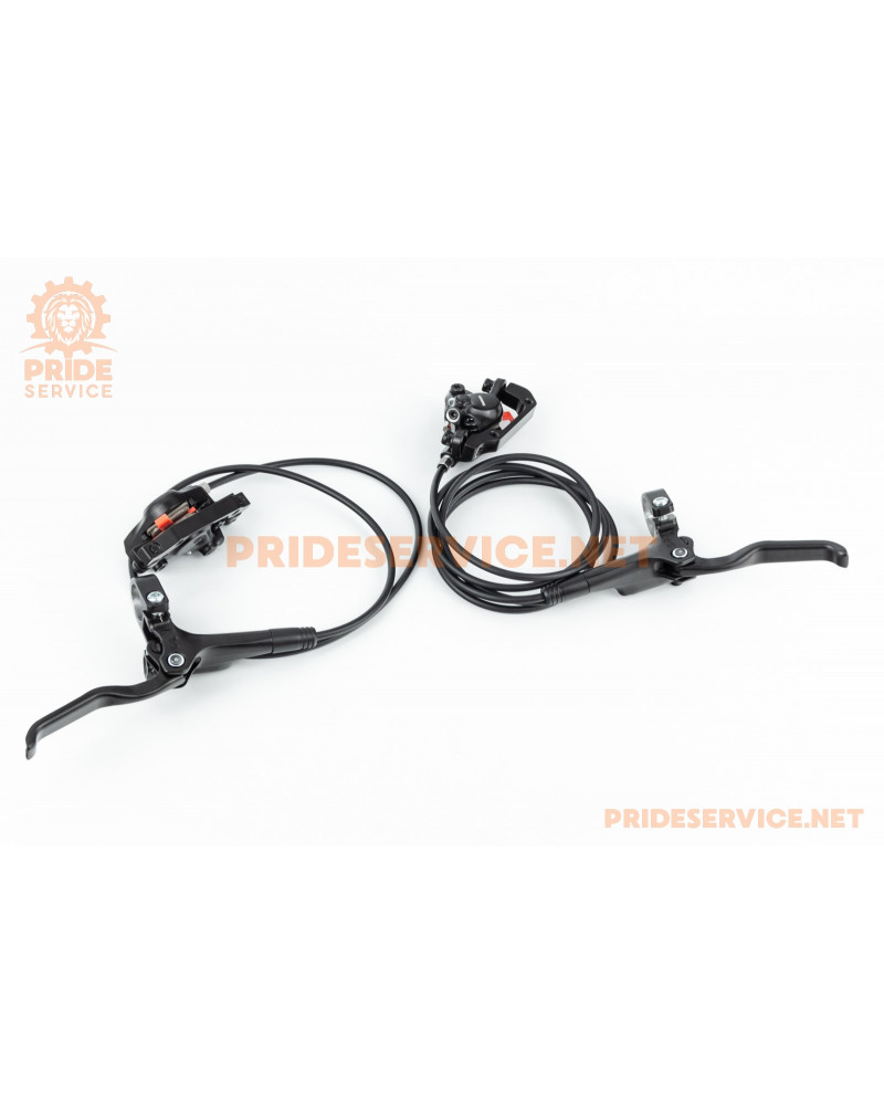Гальмо Disk-brake гідравлічне переднє 800мм (F160/R140мм)+заднє 1450мм (F180/R160мм), чорне BR-MT200