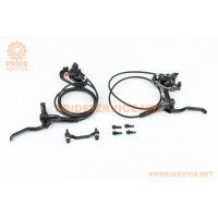 Гальмо Disk-brake гідравлічне переднє 800мм (F160/R140мм)+заднє 1450мм (F180/R160мм), чорне BR-MT200