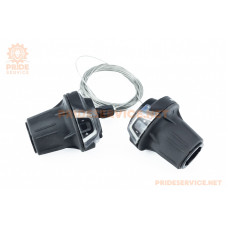 Перемикачі (грипшифт) 3x7 швидкості, чорні SL-RV300