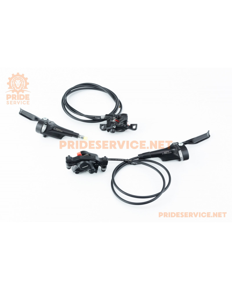 Гальмо Disk-brake гідравлічне переднє 800мм (F180мм)+заднє 1450мм (без адаптера), чорне BR-MT200, НЕ В ЗБОРІ!