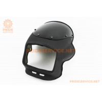 Пластик - обтічник фари квадратної + вітровик, чорний матовий (можливі незначні потертості, див. фото)