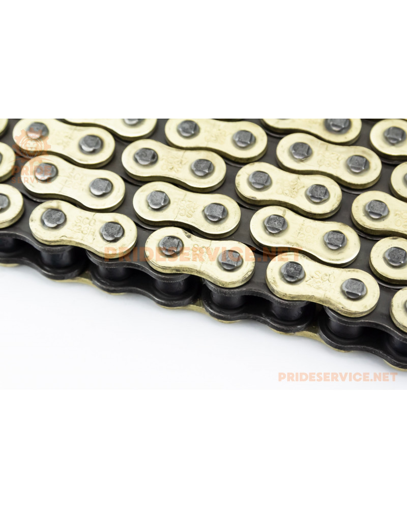 Зірки, ланцюг к-кт ZS125J, 428-118L+41T+15T "гартований", ланцюг GOLD (у коробці)