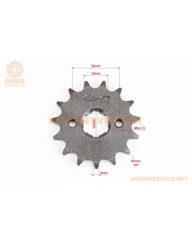 Зірки к-кт ZS125J, 428H-38T+15T
