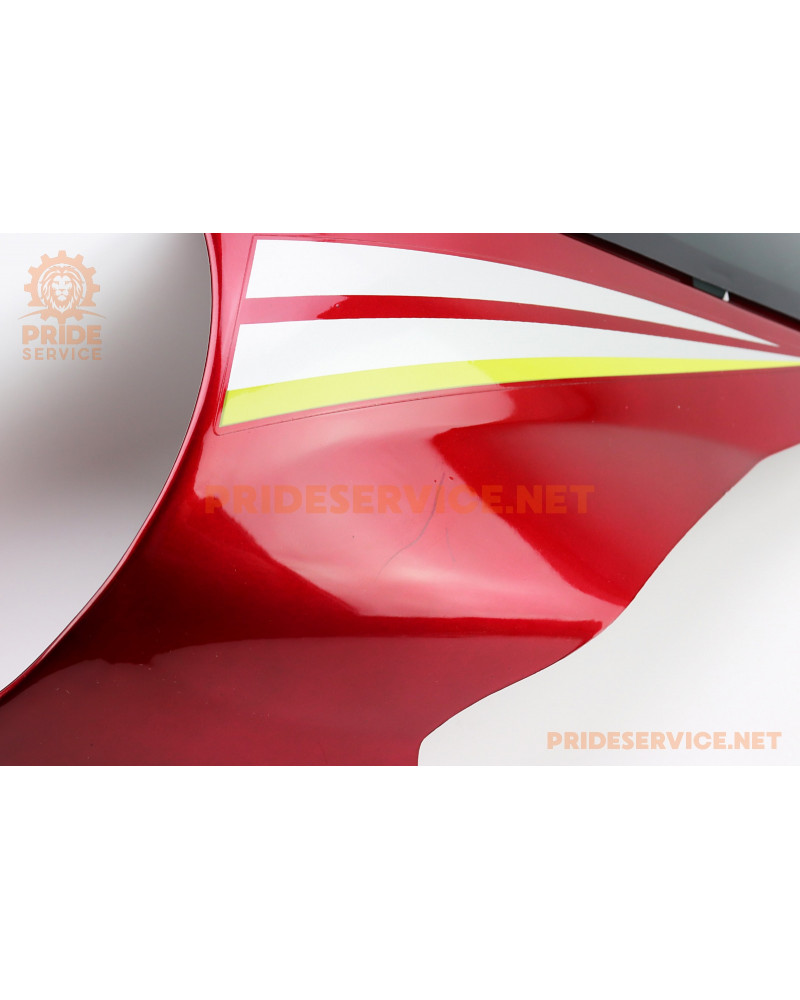 УЦЕНКА CB125-250 (Viper 125J) Пластик-обтікач фари круглий + вітровик, червоний (тріснуте скло)