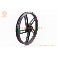 Диск колісний передній литий 18x1,6 "промені", чорний (вісь 12мм) тип 2