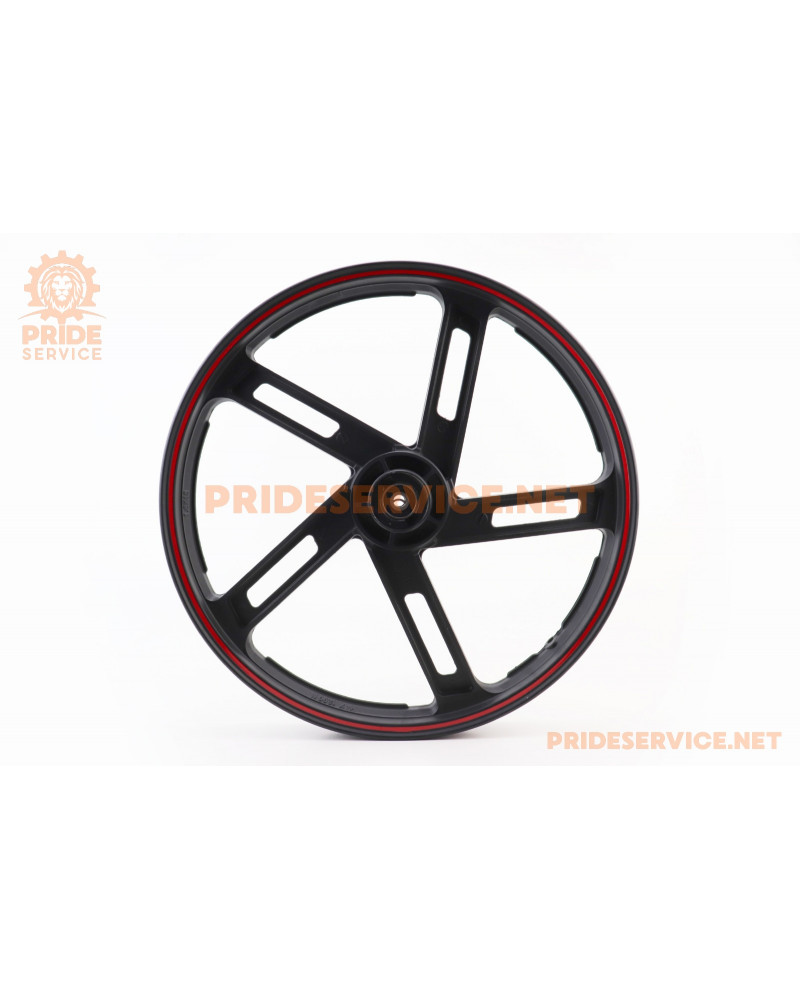 Диск колісний передній литий 18x1,6 "промені", чорний (вісь 12мм) тип 2
