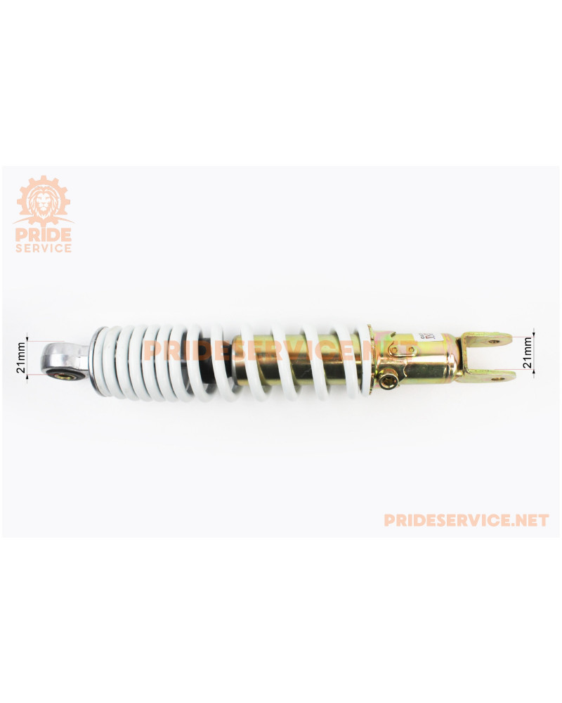 Амортизатор задній GY6/Yamaha-270мм*D-52мм (втулка 10мм / вилка 8мм) регул., білий