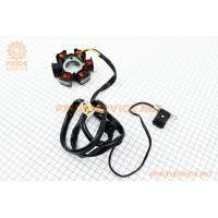 Статор магнето (генератора) Honda LEAD-90 (6 котушок роз'єм "мама 3 + 1")