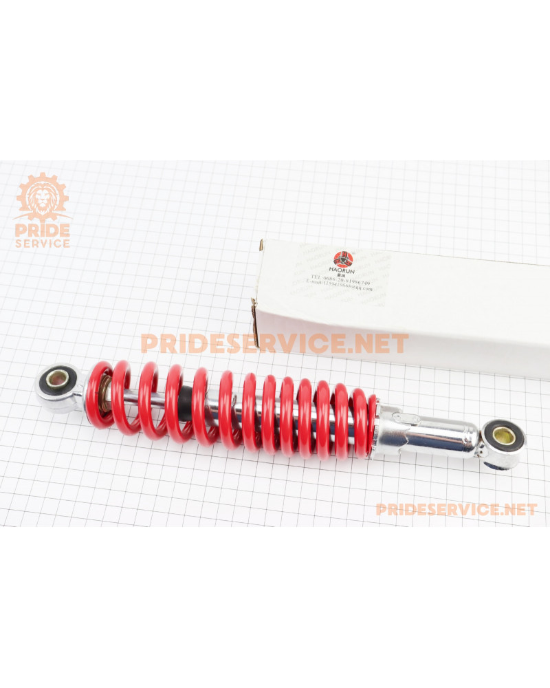Амортизатор задній GY6/Honda-280мм*D-51мм (втулка 10мм / втулка 10мм) регул., червоний