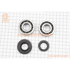 Підшипник коленвала JOG 6204 (20x47x12) к-кт 2шт + сальник 20x42x8 / 20x30x6 2шт
