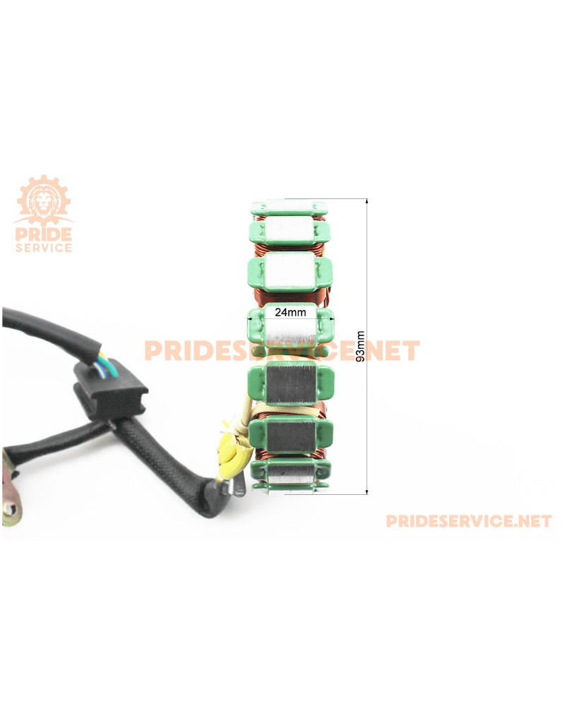 Статор магнето (генератора) Yamaha MAJESTY 250 (18 котушок роз'єм "мама/мама 3+2") тип 2