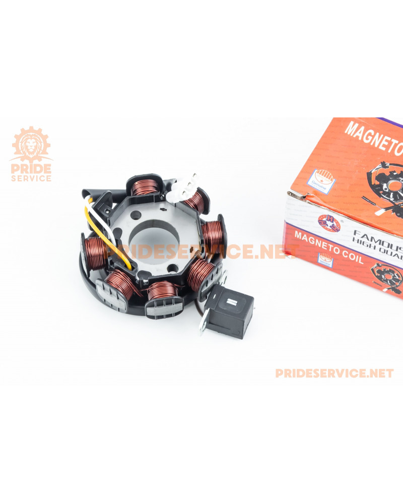 Статор магнето (генератора) Suzuki LET'S (6 котушок роз'єм "тато 5+1")