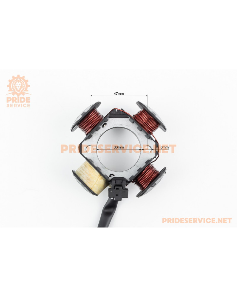 Статор магнето (генератора) Suzuki AD50 (4 котушки роз'єм "мама 2+1")