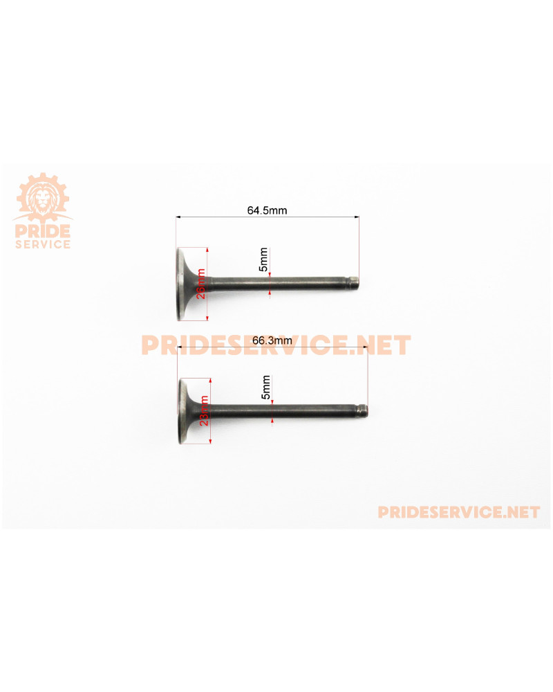 Клапан впускний, випускний повний к-кт YBR125