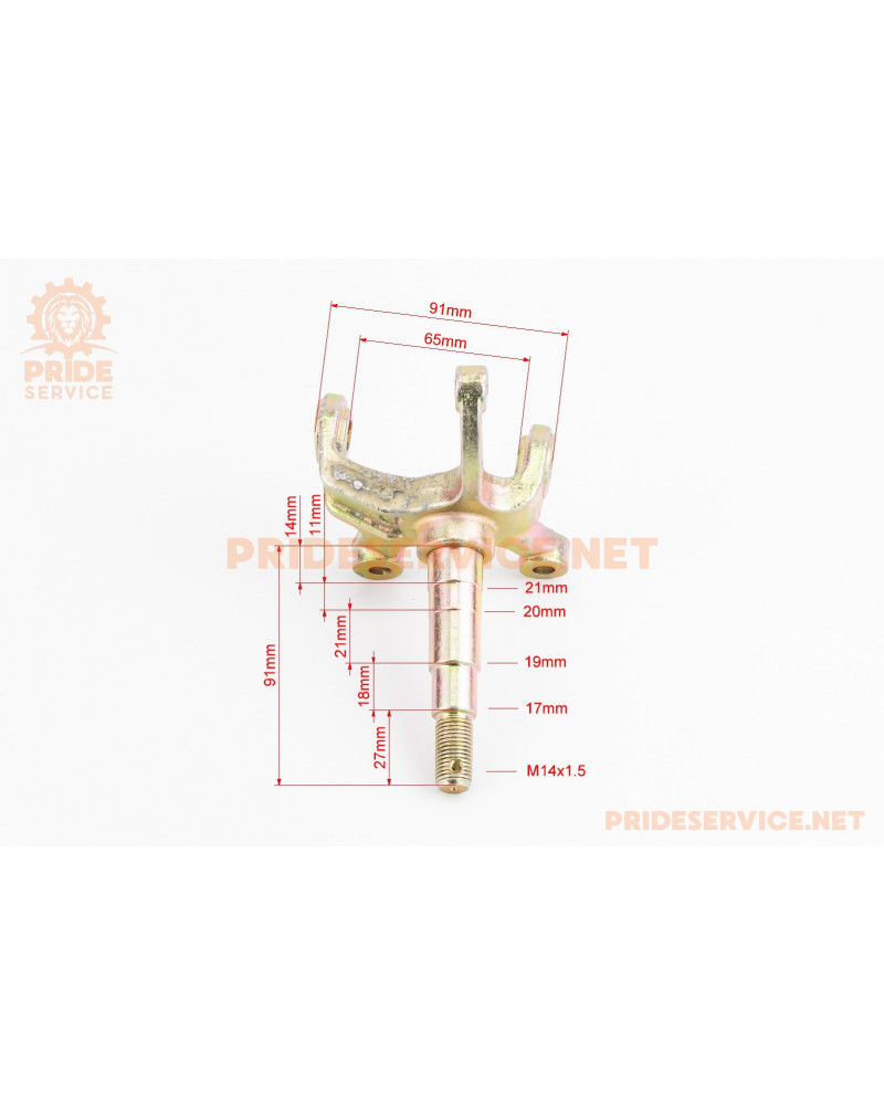Цапфа (поворотний кулак) ATV 150-250 правий+лівий в зборі з маточкою (на 4 болти) під дискове гальмо (вісь 20/17мм)