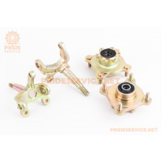 Цапфа (поворотний кулак) ATV 150-250 правий+лівий в зборі з маточкою (на 4 болти) під дискове гальмо (вісь 20/17мм)