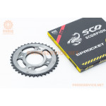 Зірка задня WY125-428-38T-d-58; 4отв.*90мм "гартована" (ZS125J спиці)