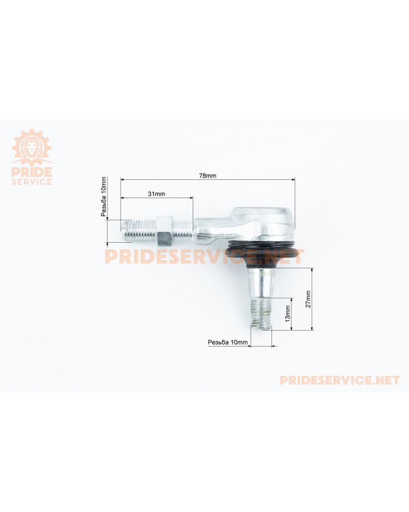 Наконечник рульової тяги тип 5.3 (різьблення, ліва) під конус