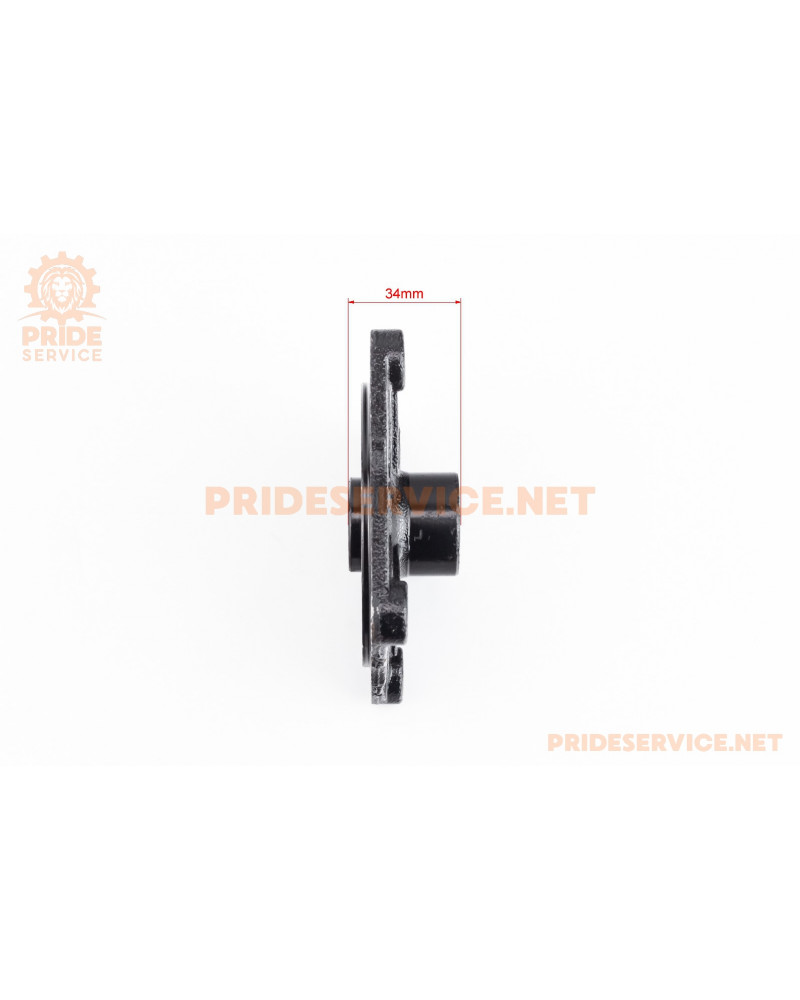 Ступиця колеса зі шліцями для осі 24мм під 4 болти, чорна