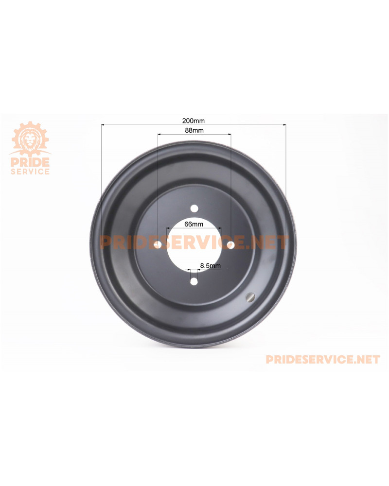 Диск, сталевий 8x5 d-66; 4отв.*88мм, чорний