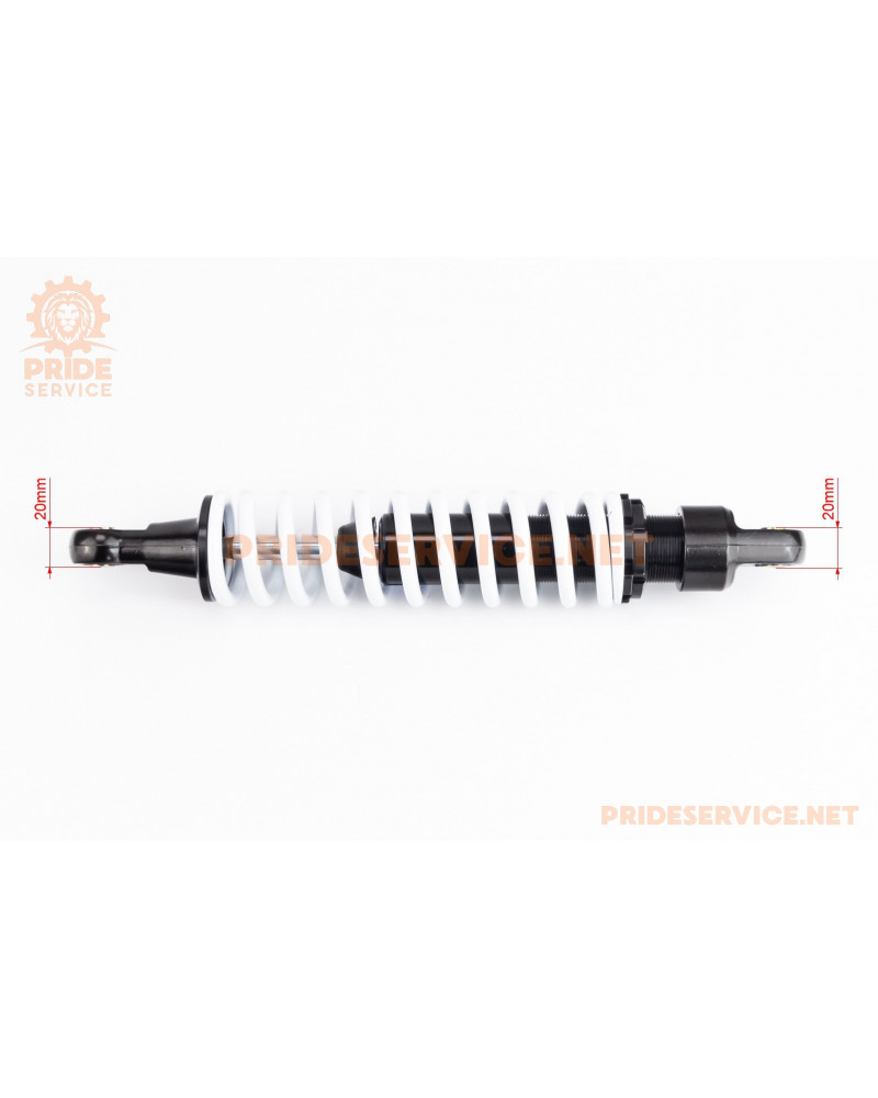 Амортизатор передній 350мм*d-?мм (втулка ?мм/втулка ?мм), білий (алюміній)