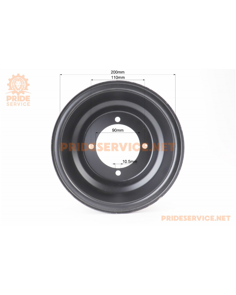 Диск, сталевий 8x6 d-90; 4отв.*110мм, чорний