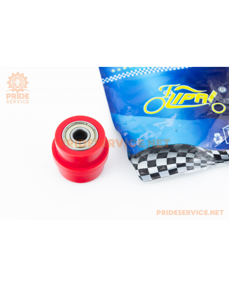 Ролик натягувача ланцюга приводного універсальний d-10мм, D-36мм, L-35, червоний