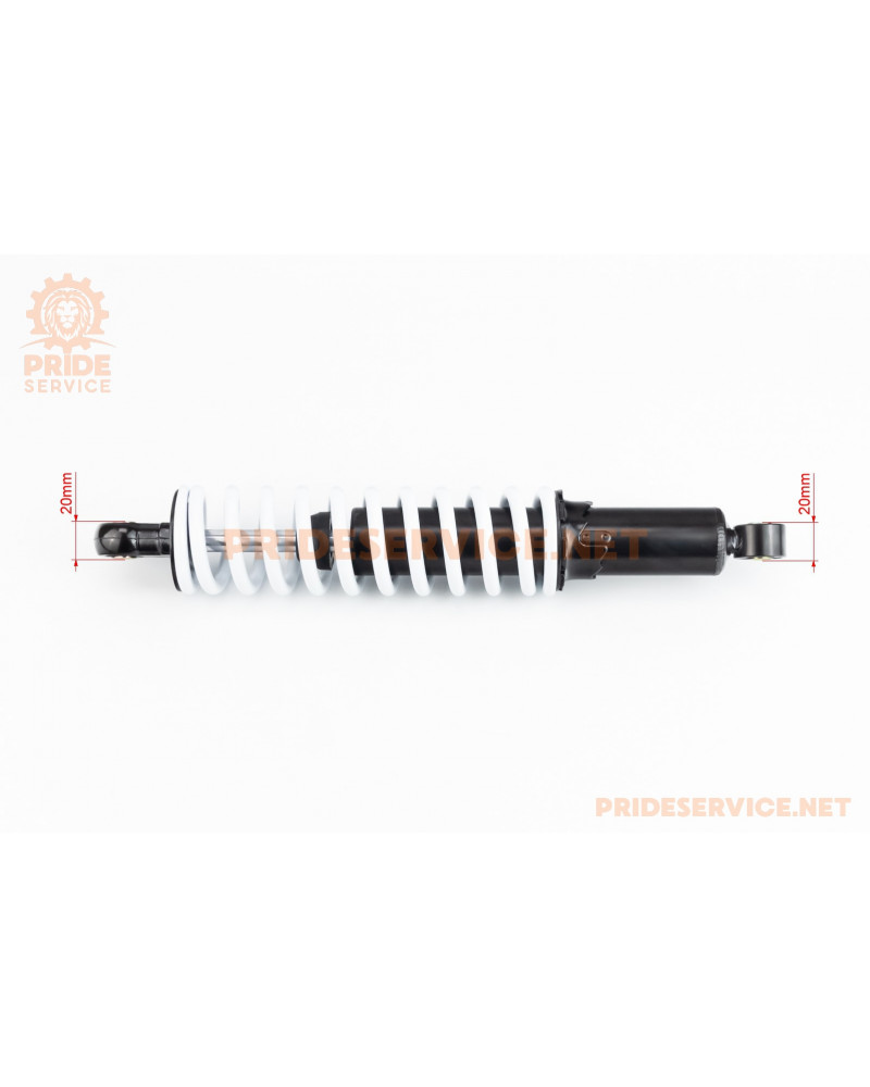 ATV дитячий-Амортизатор передній 350мм*d-40мм (втулка 8мм/втулка 10мм), білий