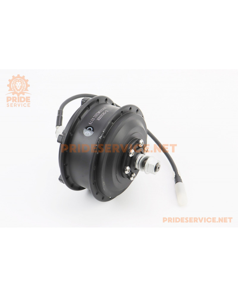 ЕЛЕКТРО-мотор переднього колеса 36V-500W, під Disk-brake, кріпл. гайка+контролер, ручка газу, зарядний пристрій (електровелосипед)