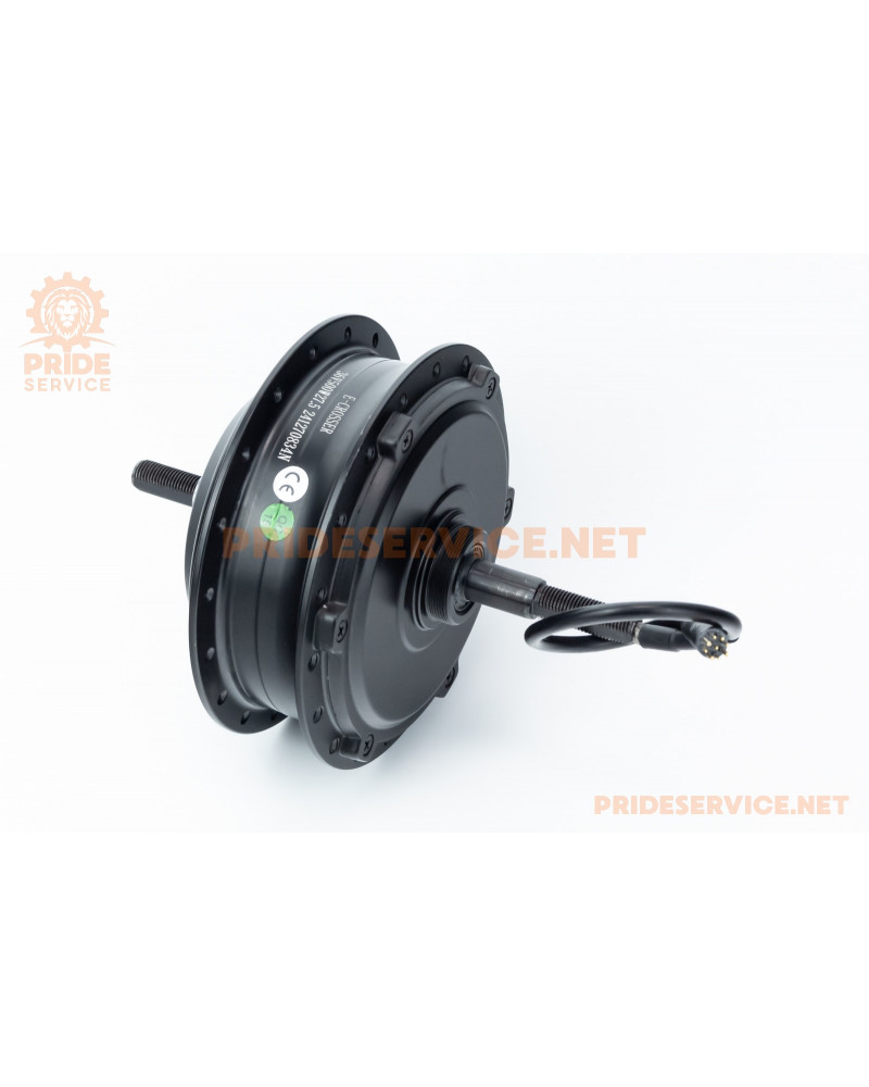 ЕЛЕКТРО-мотор заднього колеса 36V-500W, під вільнобіг, Disk-brake, кріп. гайка+контролер, ручка газу, зарядний пристрій, E-BIKE