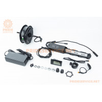 ЕЛЕКТРО-мотор заднього колеса 36V-500W, під вільнобіг, Disk-brake, кріп. гайка+контролер, ручка газу, зарядний пристрій, E-BIKE