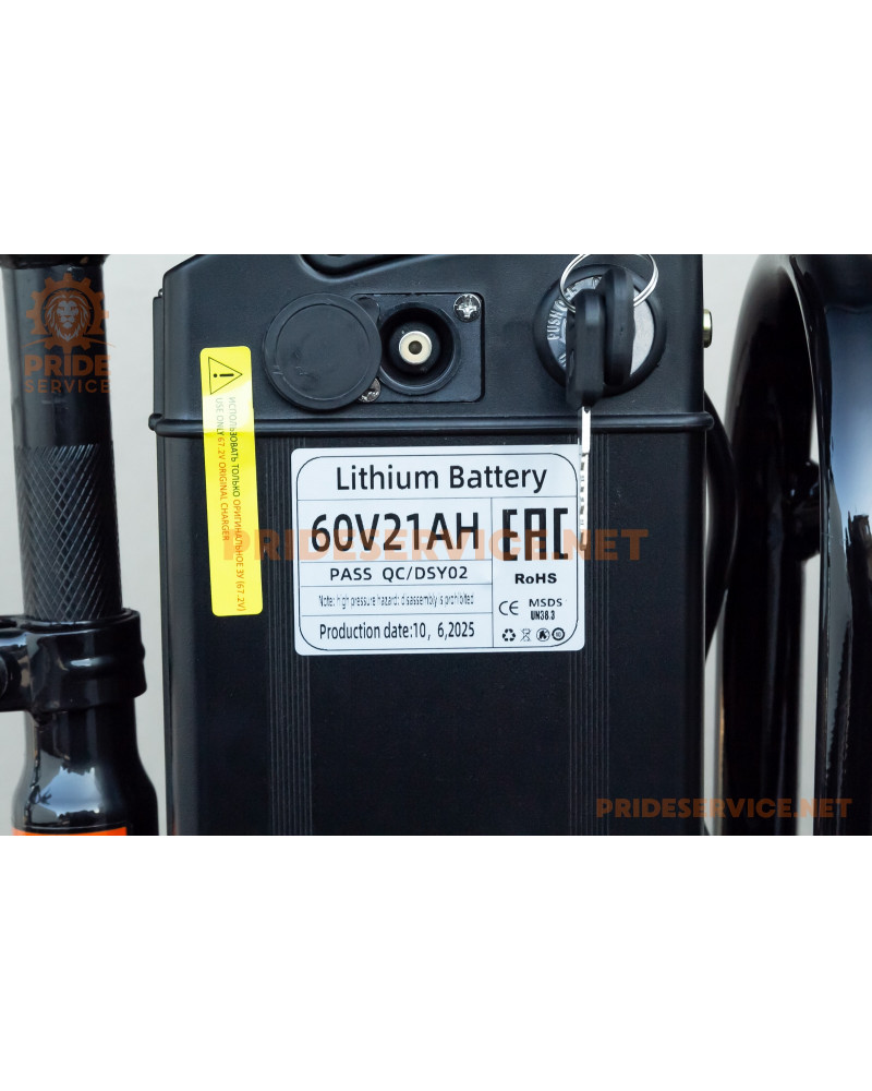 ЕЛЕКТРОВЕЛОСИПЕД 16" 1000W, АКБ Li-ion 60V 21Ah, рама сталева, безключовий доступ, сигналізація, литі диски, чорний Allroad ЕЛЕКТРОВЕЛОСИПЕД 16" 1000W, АКБ Li-ion 60V 21Ah, рама сталева, безключовий доступ, сигналізація, литі диски, чорний Allroad