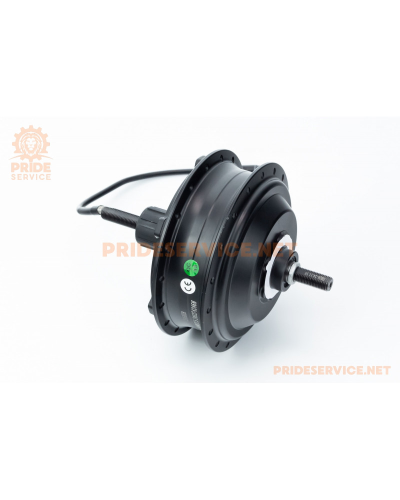 ЕЛЕКТРО-мотор заднього колеса 36V-500W, під касету, Disk-brake, кріпл. гайка+контролер, ручка газу, зарядний пристрій, E-BIKE