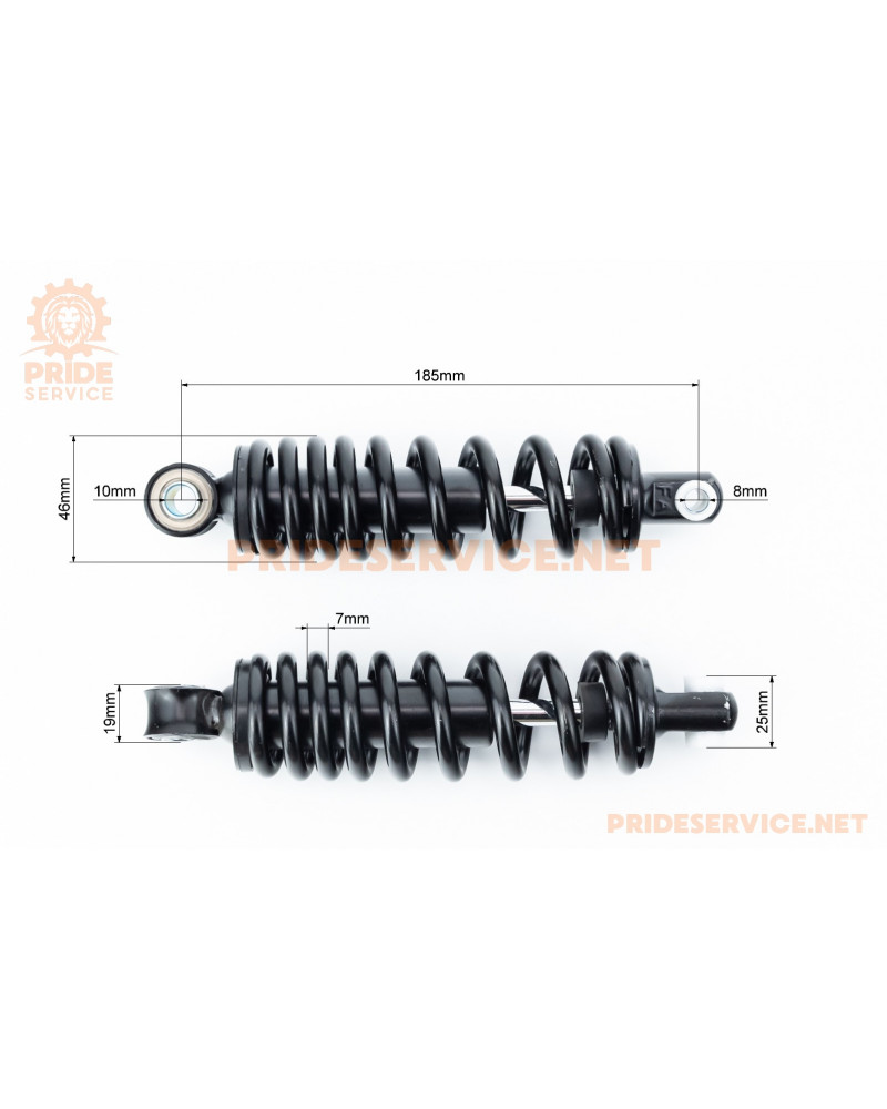 Амортизатори задні 185мм, E-BIKE CR-2