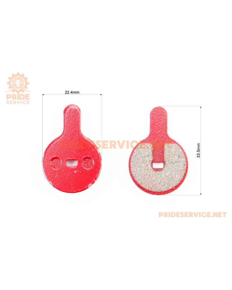 Гальмівні колодки Disk-brake (Kugoo G2 Pro, Bolids Boli-BB8, YINXING), червоні YL-1057