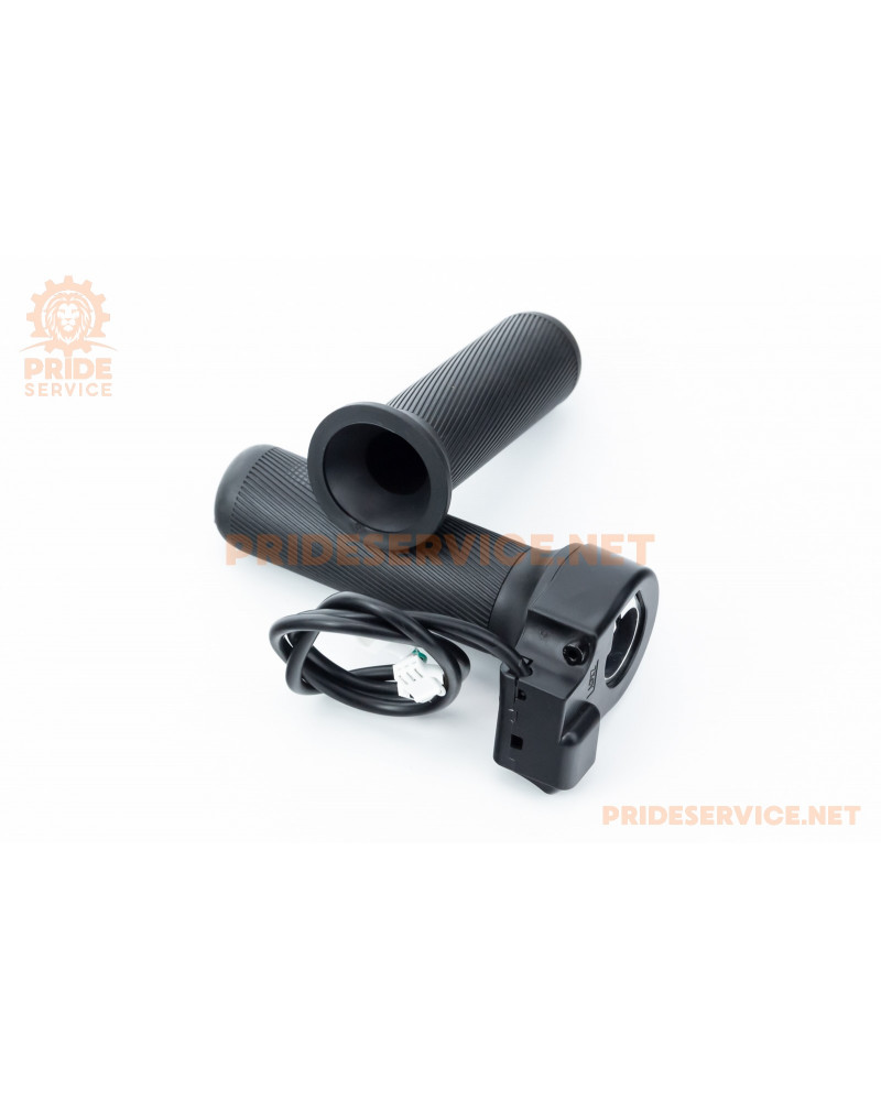 Ручка газу (акселератор)+грипси, чорні E-BIKE CR-1/CR-2